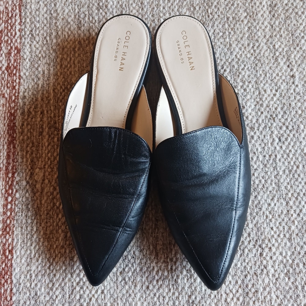 Cole Haan piper mule - black leather